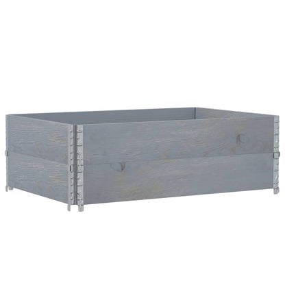 Paretali per Pallet 2pz Grigi 120x80cm Legno Massello di Pino | homemem39
