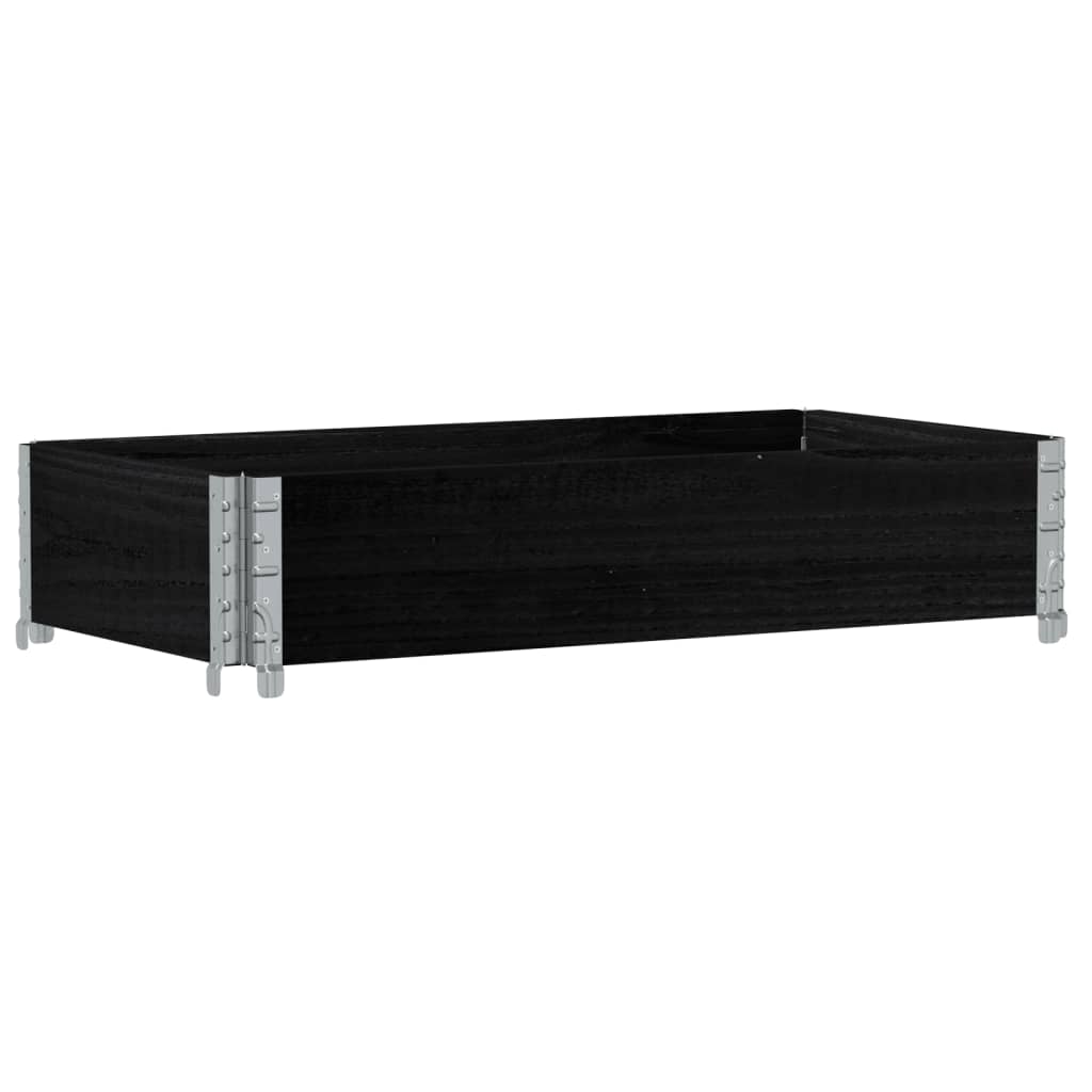 Paretale per Pallet Nero 100x50 cm in Legno Massello di Pino | homemem39