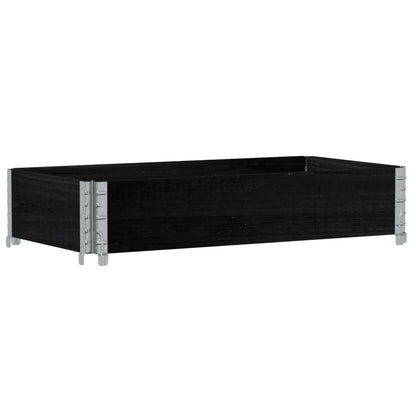 Paretale per Pallet Nero 100x50 cm in Legno Massello di Pino | homemem39