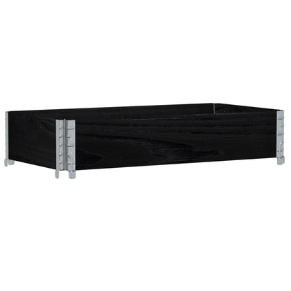 Paretale per Pallet Nero 100x50 cm in Legno Massello di Pino | homemem39