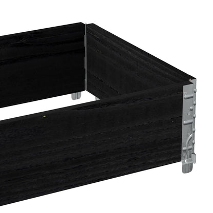 Paretale per Pallet Nero 100x50 cm in Legno Massello di Pino | homemem39