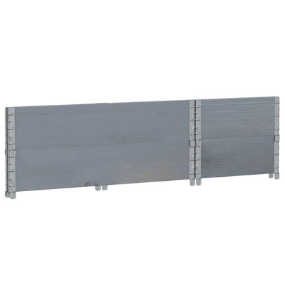 Paretali per Pallet 2pz Grigi 100x50cm Legno Massello di Pino | homemem39