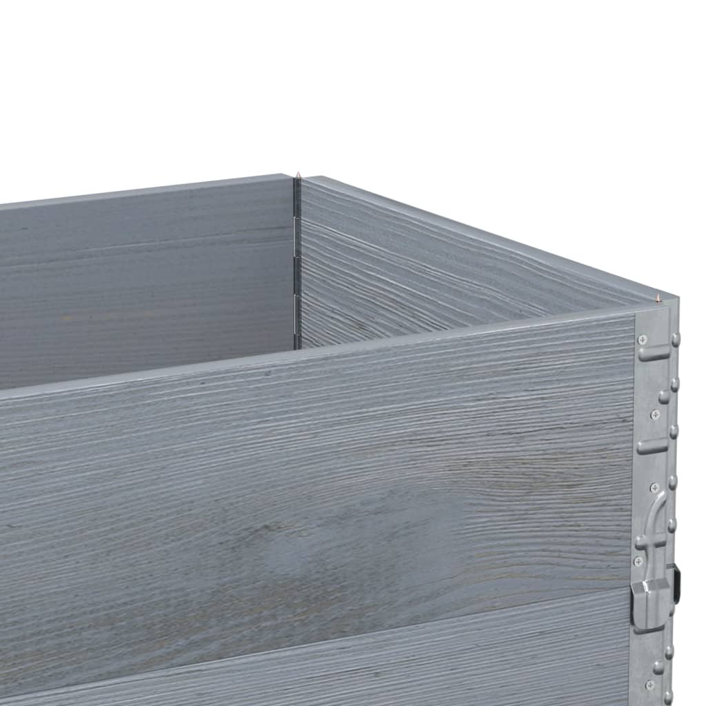 Paretali per Pallet 2pz Grigi 100x50cm Legno Massello di Pino | homemem39