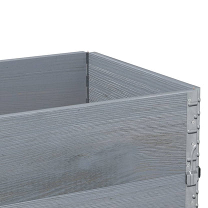 Paretali per Pallet 2pz Grigi 100x50cm Legno Massello di Pino | homemem39