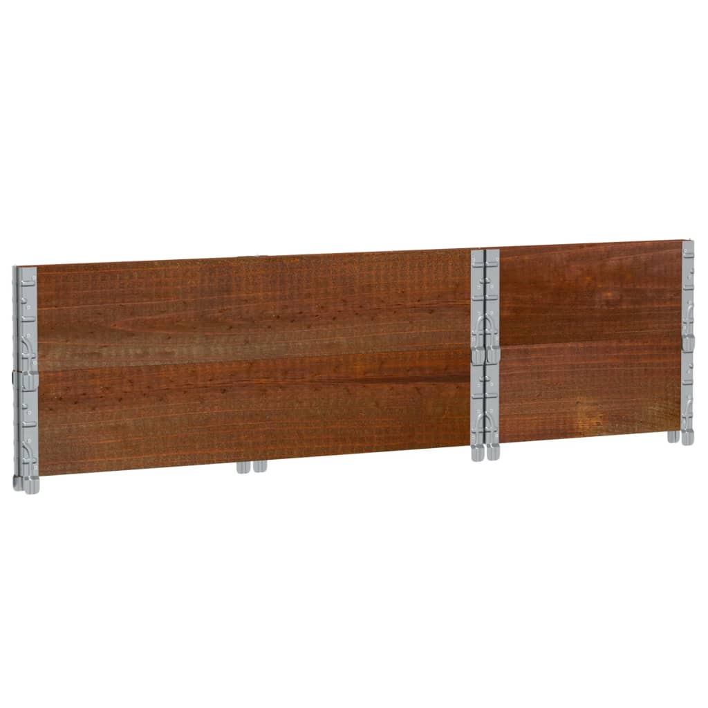 Paretali per Pallet 2pz Marroni 100x50cm Legno Massello di Pino | homemem39