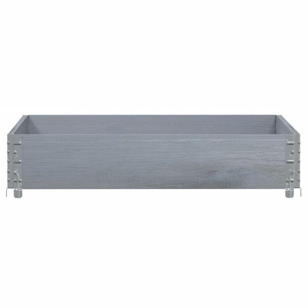 Paretale per Pallet Grigio 100x100 cm in Legno Massello di Pino | homemem39