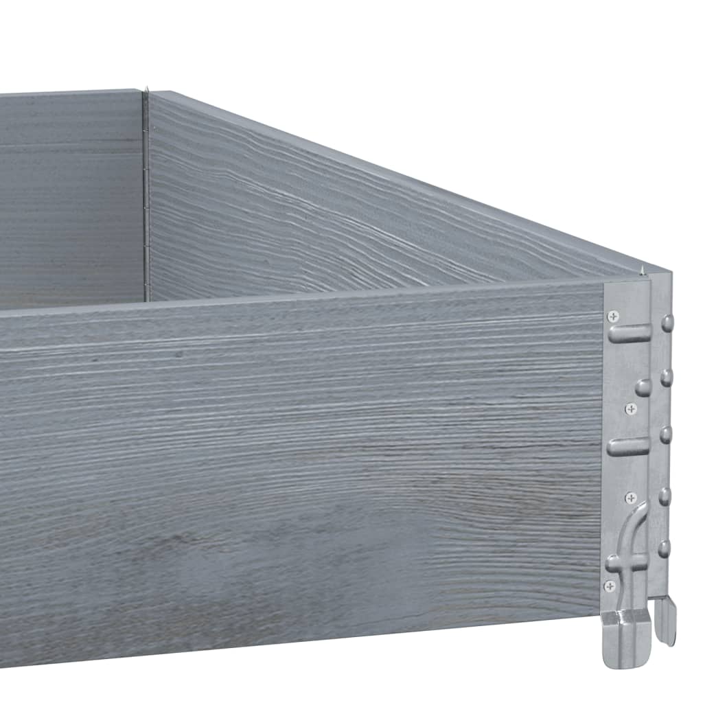 Paretale per Pallet Grigio 100x100 cm in Legno Massello di Pino | homemem39
