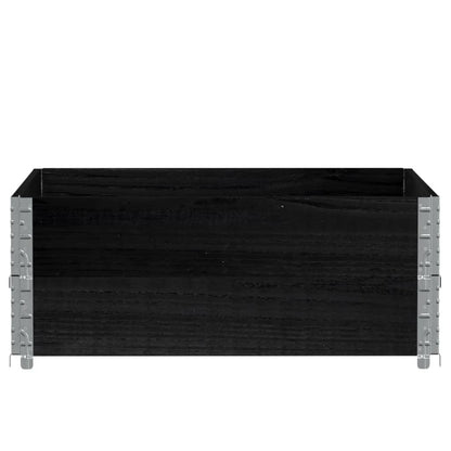 Paretali per Pallet 2 pz Neri 100x100cm Legno Massello di Pino | homemem39