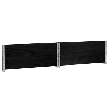 Paretali per Pallet 2 pz Neri 100x100cm Legno Massello di Pino | homemem39