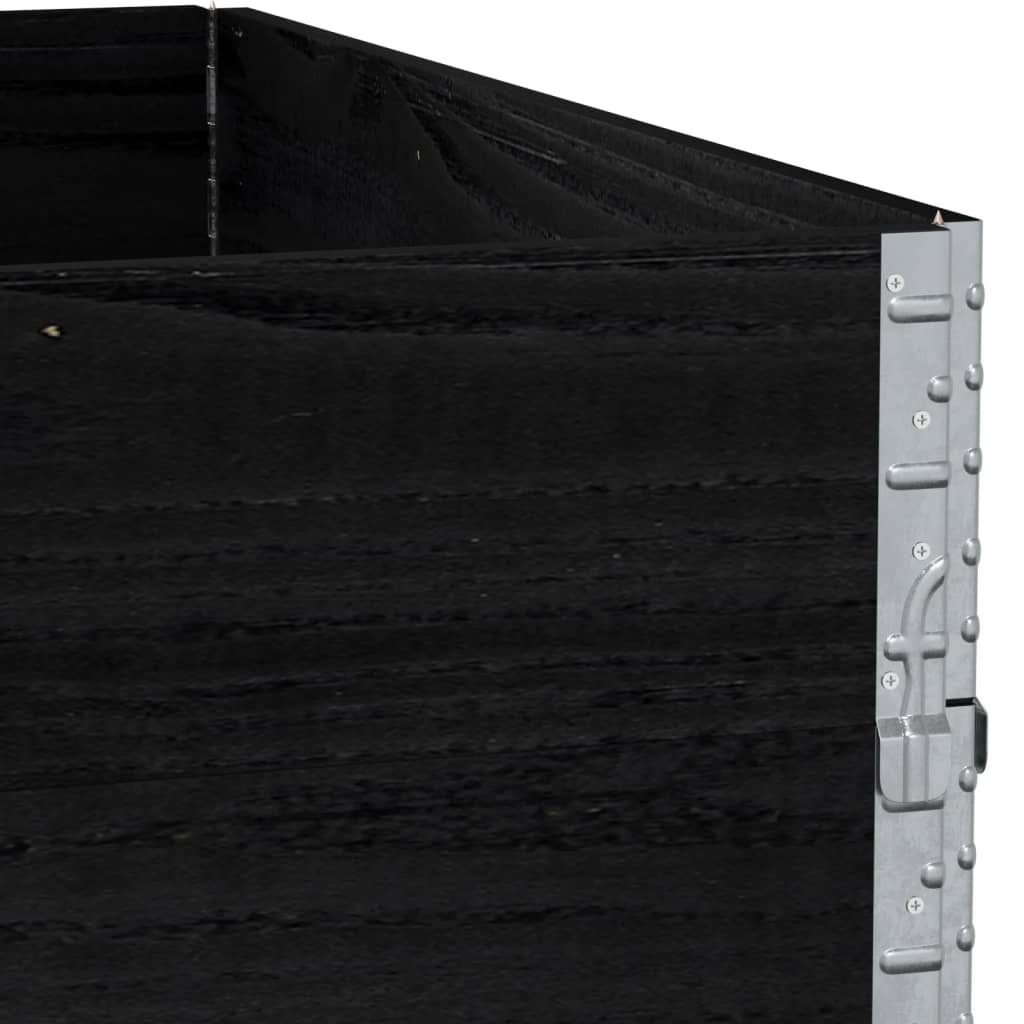 Paretali per Pallet 2 pz Neri 100x100cm Legno Massello di Pino | homemem39