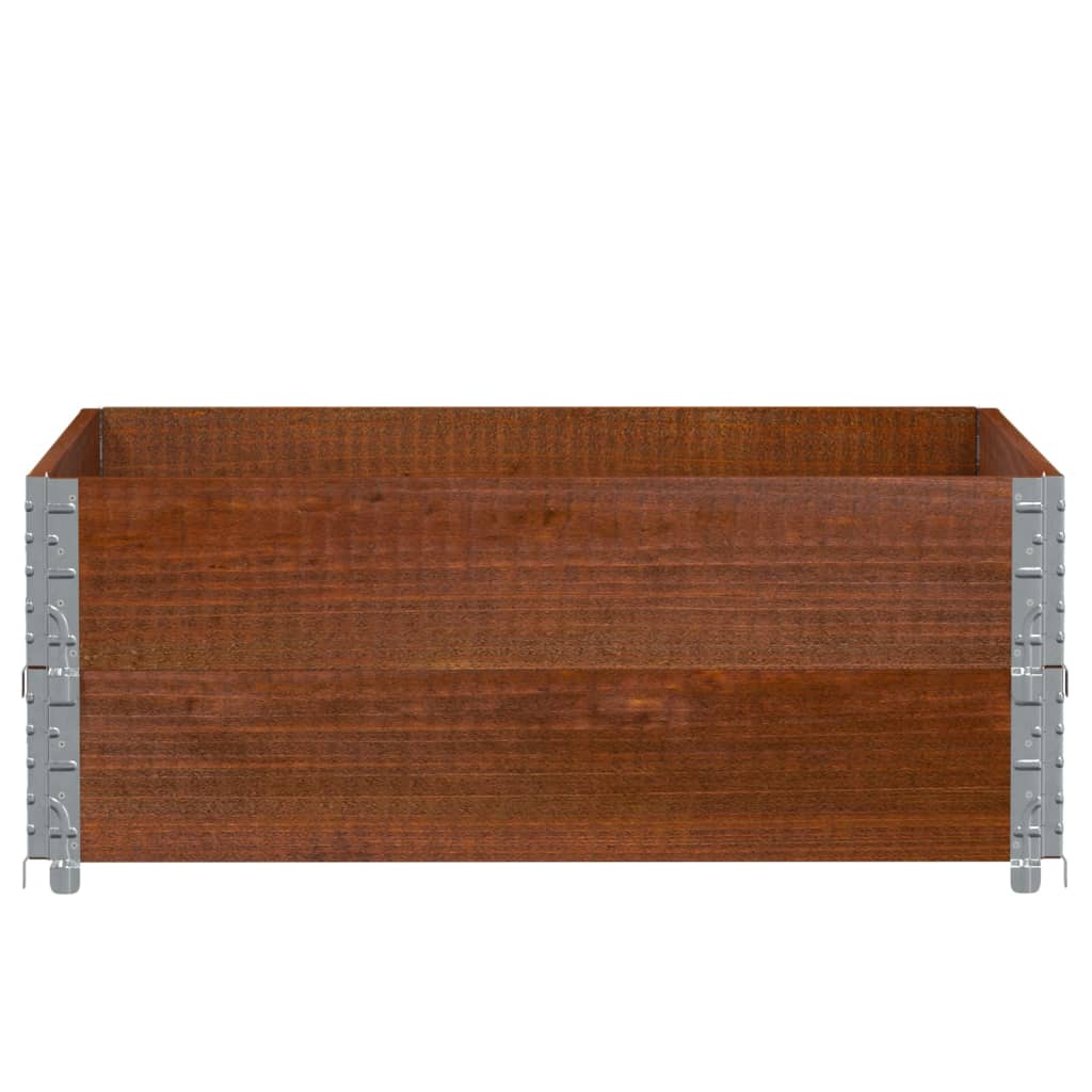 Paretali per Pallet 2pz Marroni 100x100cm Legno Massello Pino