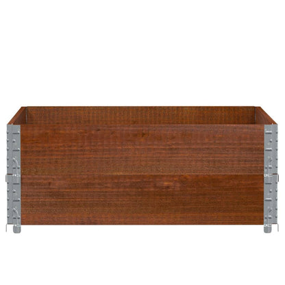 Paretali per Pallet 2pz Marroni 100x100cm Legno Massello Pino