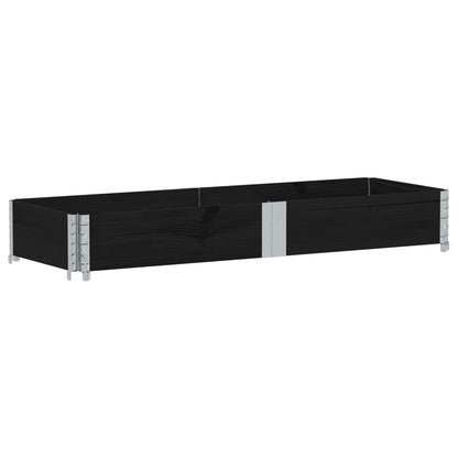 Paretale per Pallet Nero 150x50 cm in Legno Massello di Pino | homemem39
