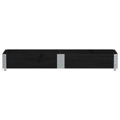 Paretale per Pallet Nero 150x50 cm in Legno Massello di Pino | homemem39