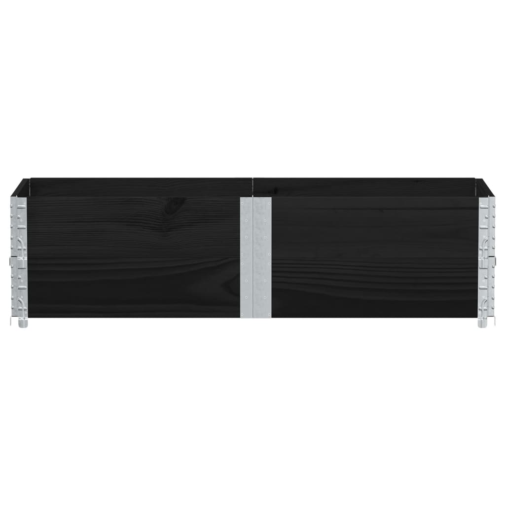 Paretali per Pallet 2 pz Neri 150x50cm Legno Massello di Pino | homemem39