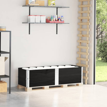 Paretali per Pallet 2 pz Neri 150x50cm Legno Massello di Pino | homemem39