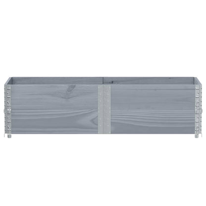 Paretali per Pallet 2pz Grigi 150x50cm Legno Massello di Pino | homemem39
