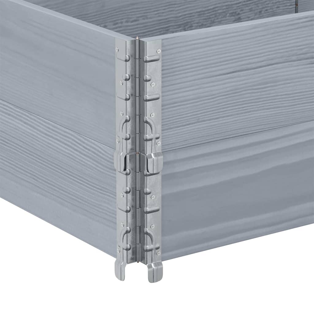 Paretali per Pallet 2pz Grigi 150x50cm Legno Massello di Pino | homemem39