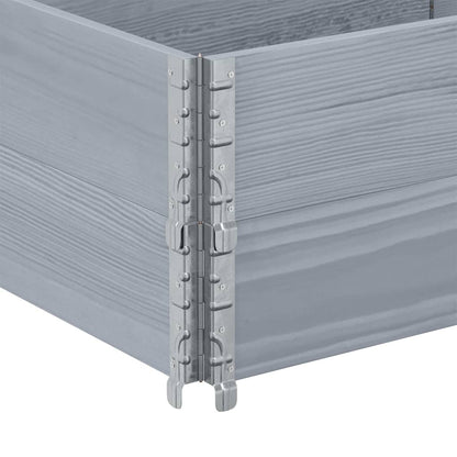 Paretali per Pallet 2pz Grigi 150x50cm Legno Massello di Pino | homemem39