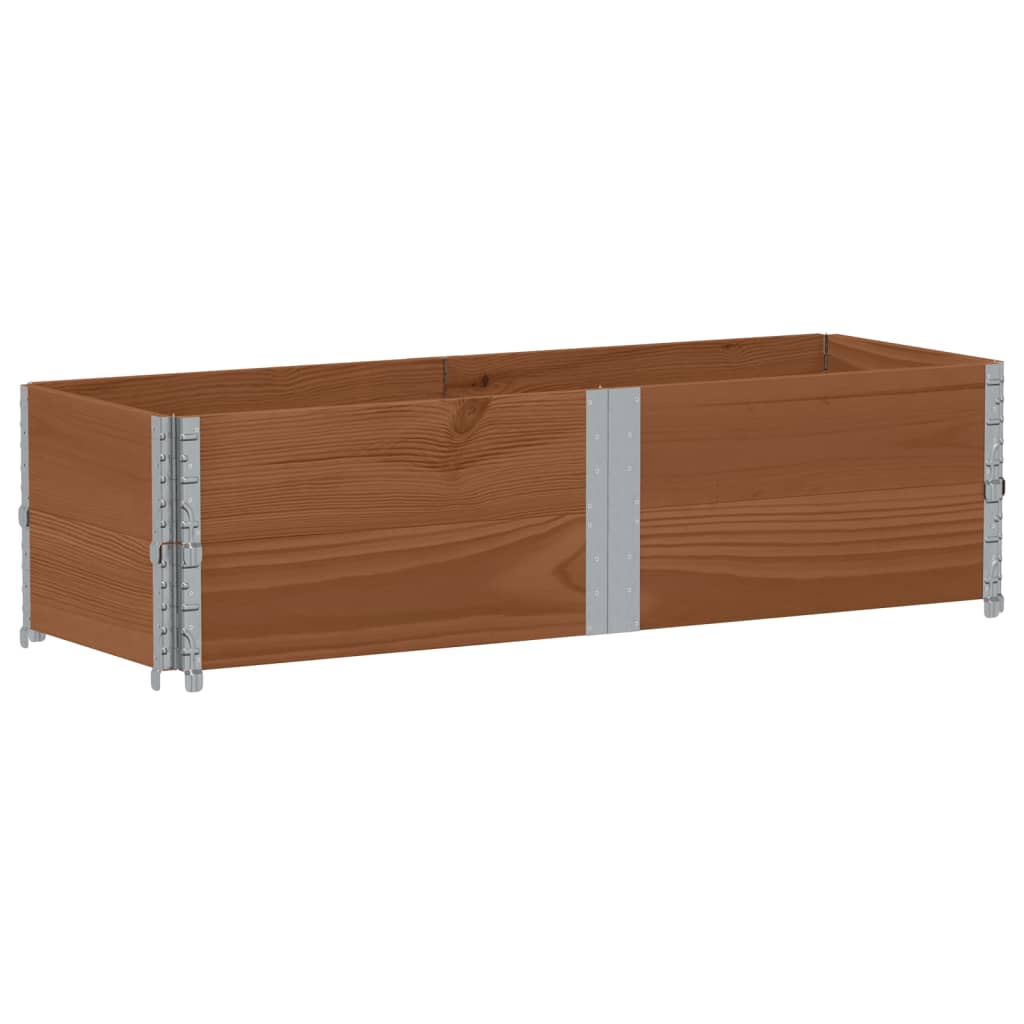 Paretali per Pallet 2pz Marroni 150x50cm Legno Massello di Pino | homemem39