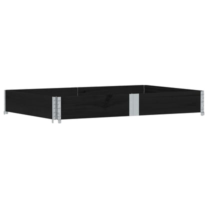 Paretale per Pallet Nero 150x100 cm in Legno Massello di Pino | homemem39