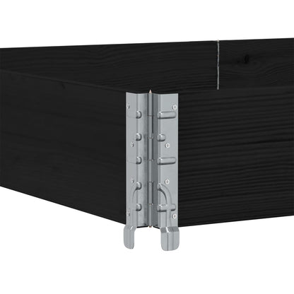 Paretale per Pallet Nero 150x100 cm in Legno Massello di Pino | homemem39