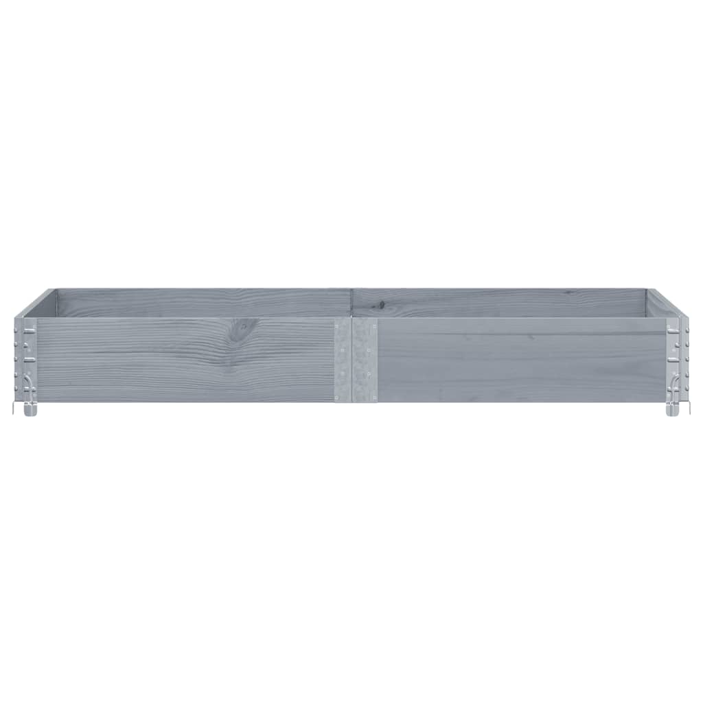 Paretale per Pallet Grigio 150x100 cm in Legno Massello di Pino | homemem39