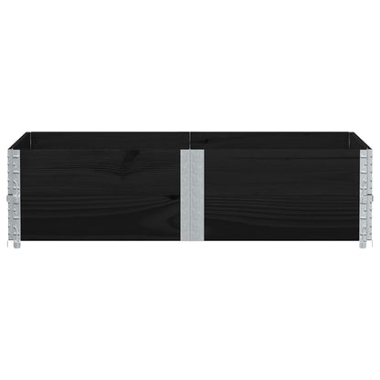 Paretali per Pallet 2 pz Neri 150x100cm Legno Massello di Pino | homemem39