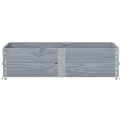 Paretali per Pallet 2pz Grigi 150x100cm Legno Massello di Pino | homemem39