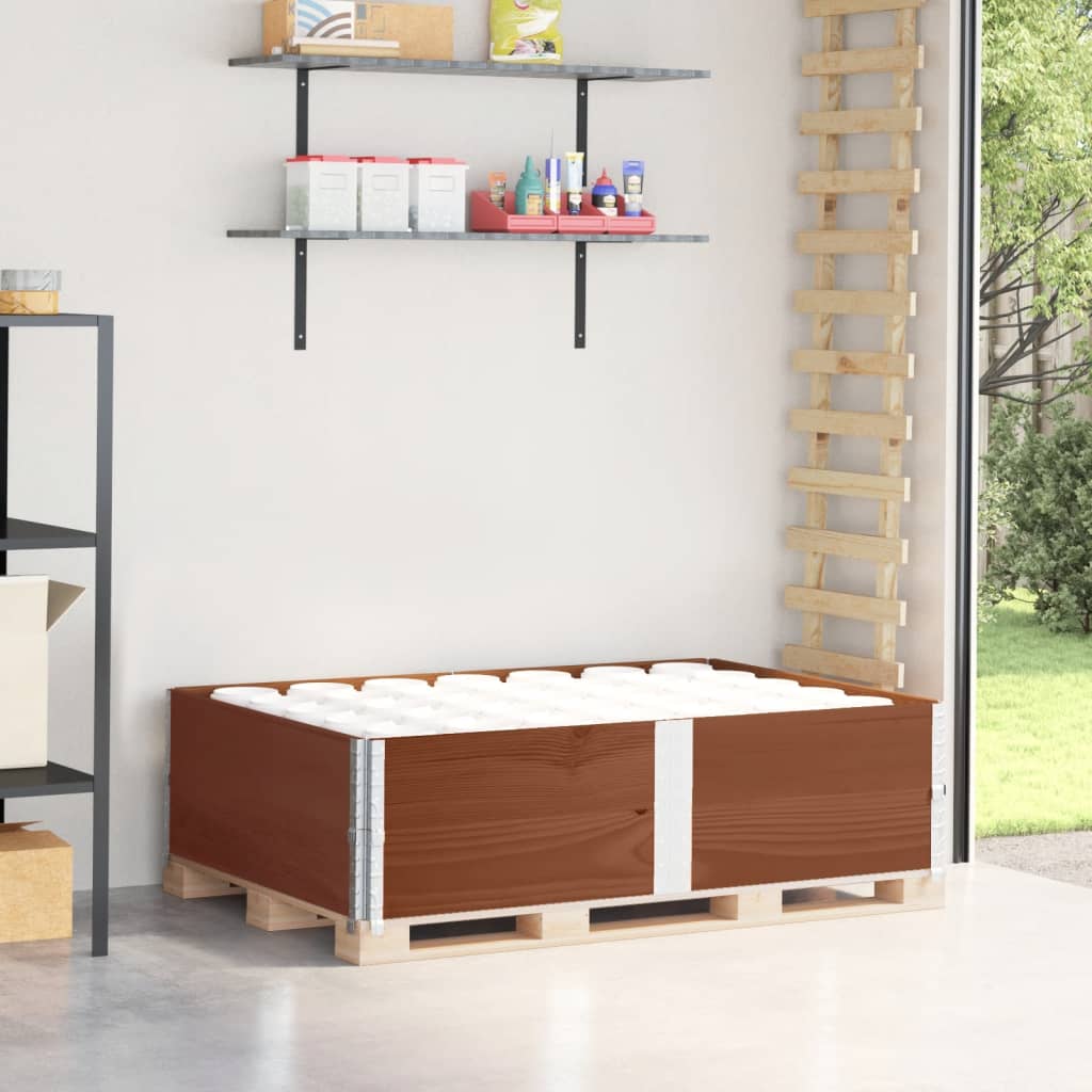 Paretali per Pallet 2pz Marroni 150x100cm Legno Massello Pino | homemem39