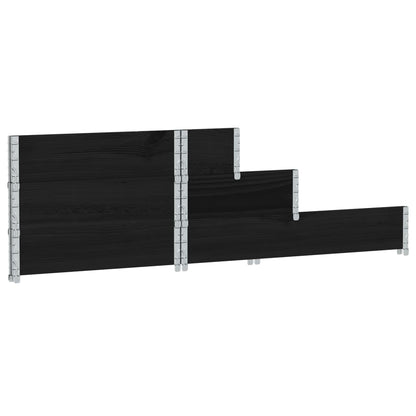 Fioriera Rialzata a 3 Livelli Nera 120x80 cm Legno di Pino