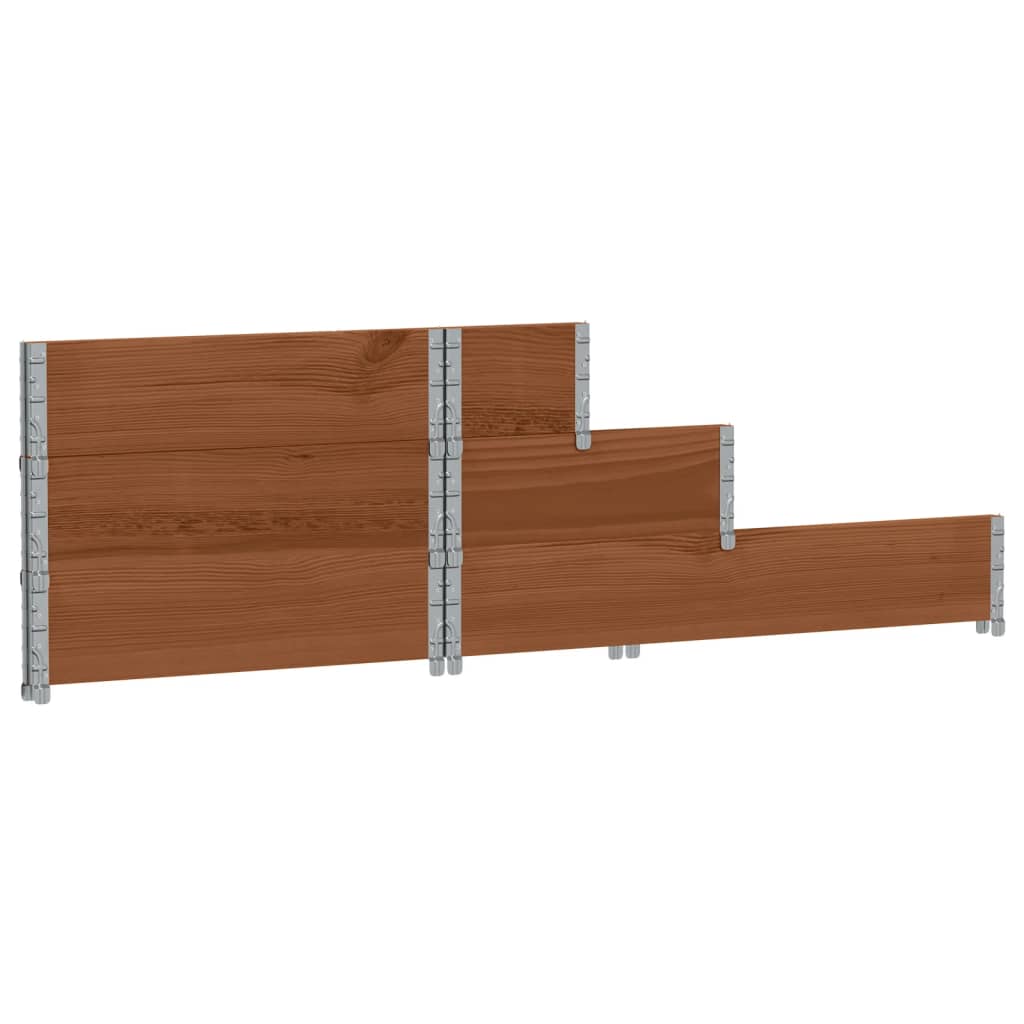 Fioriera Rialzata a 3 Livelli Marrone 120x80 cm Legno di Pino