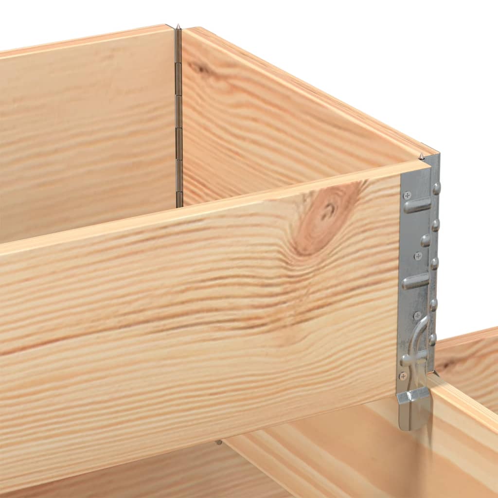 Fioriera Rialzata 3 Livelli 120x80 cm Legno Massello di Pino