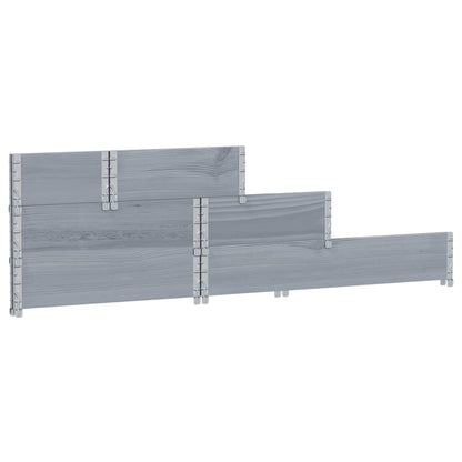 Fioriera Rialzata a 3 Livelli Grigia 120x80 cm Legno di Pino