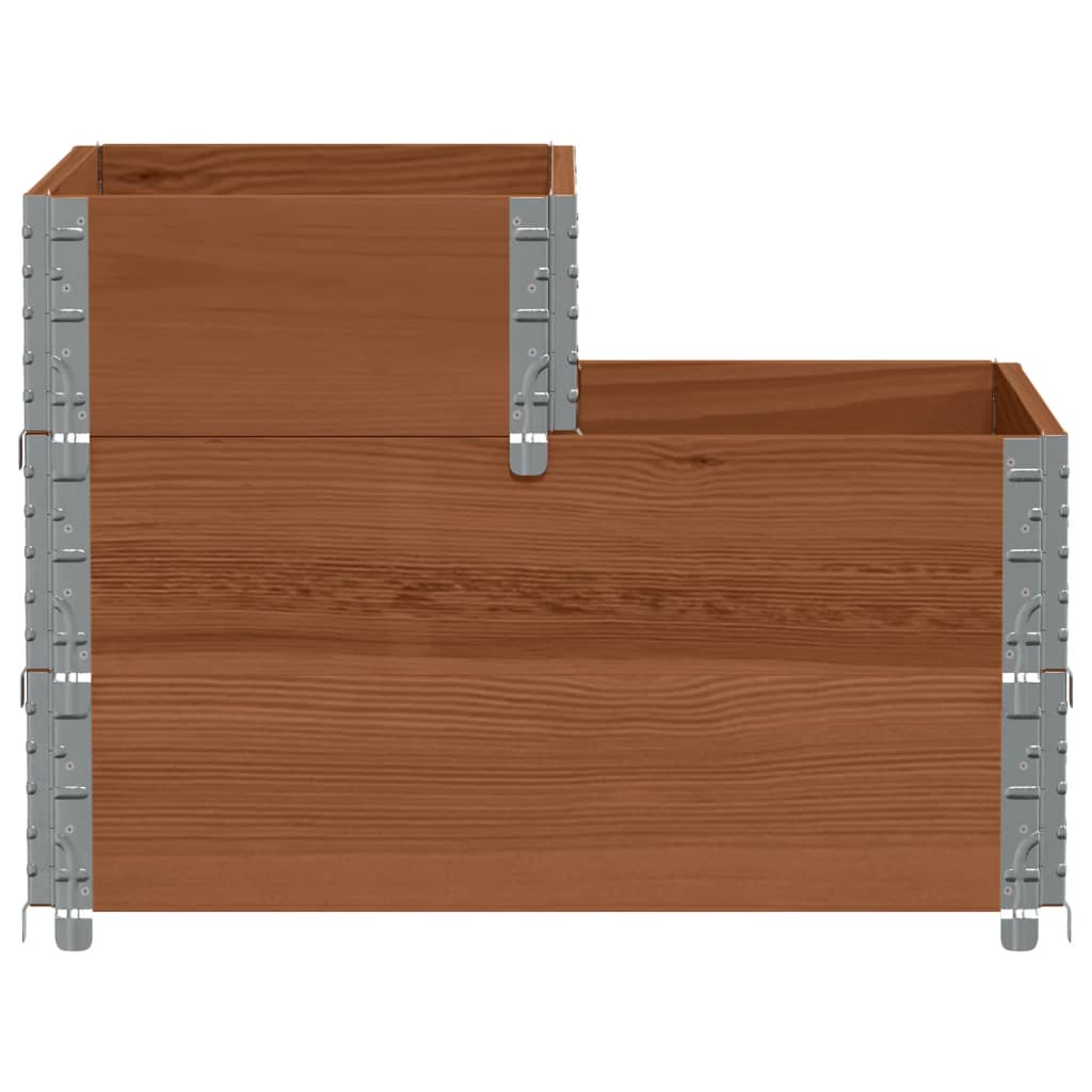 Fioriera Rialzata a 3 Livelli Marrone 120x80 cm Legno di Pino