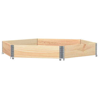 Fioriera Rialzata Esagonale 160x160cm Legno Massello di Pino - homemem39