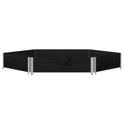 Fioriera Rialzata Esagonale Nera 160x160cm Legno di Pino - homemem39
