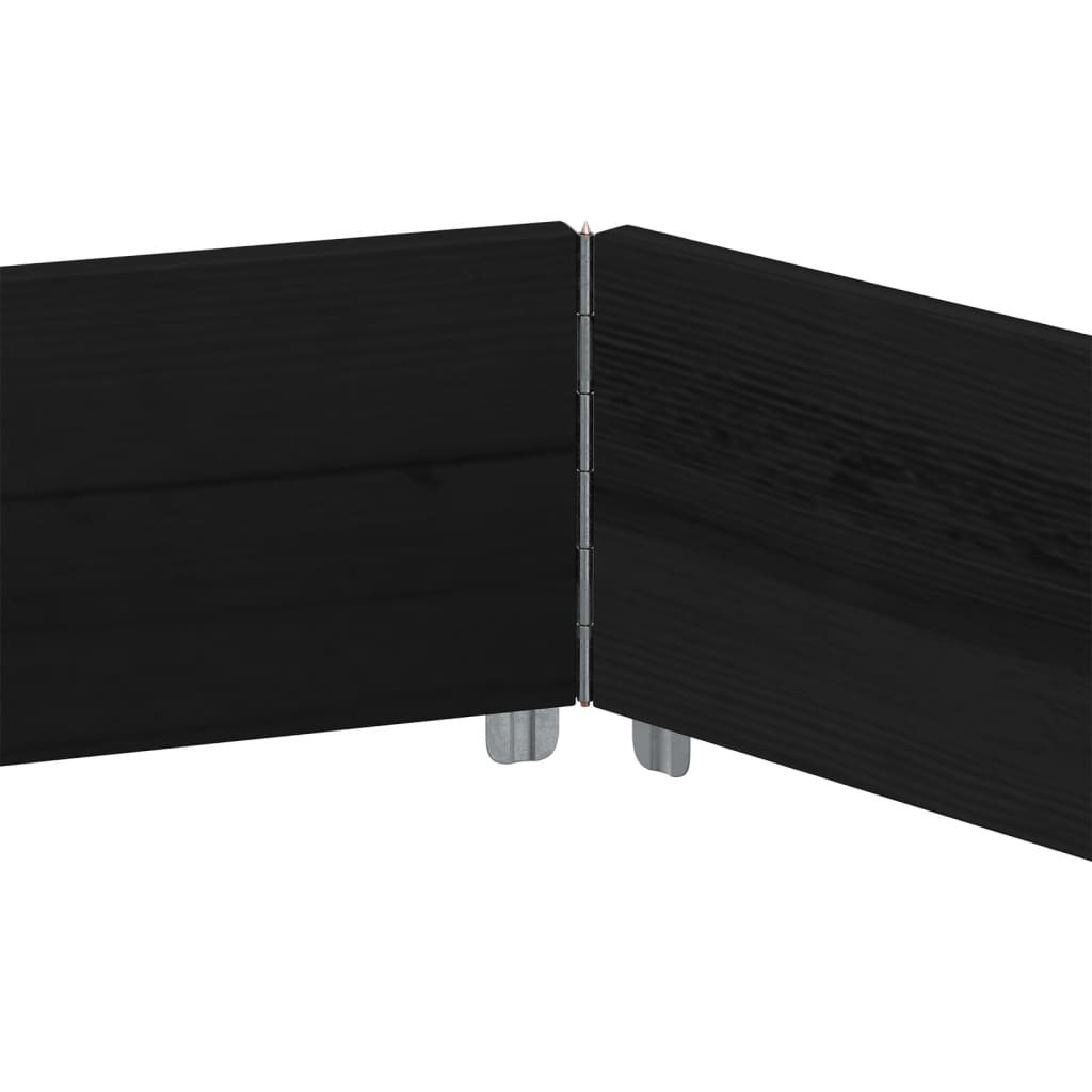 Fioriera Rialzata Esagonale Nera 160x160cm Legno di Pino - homemem39