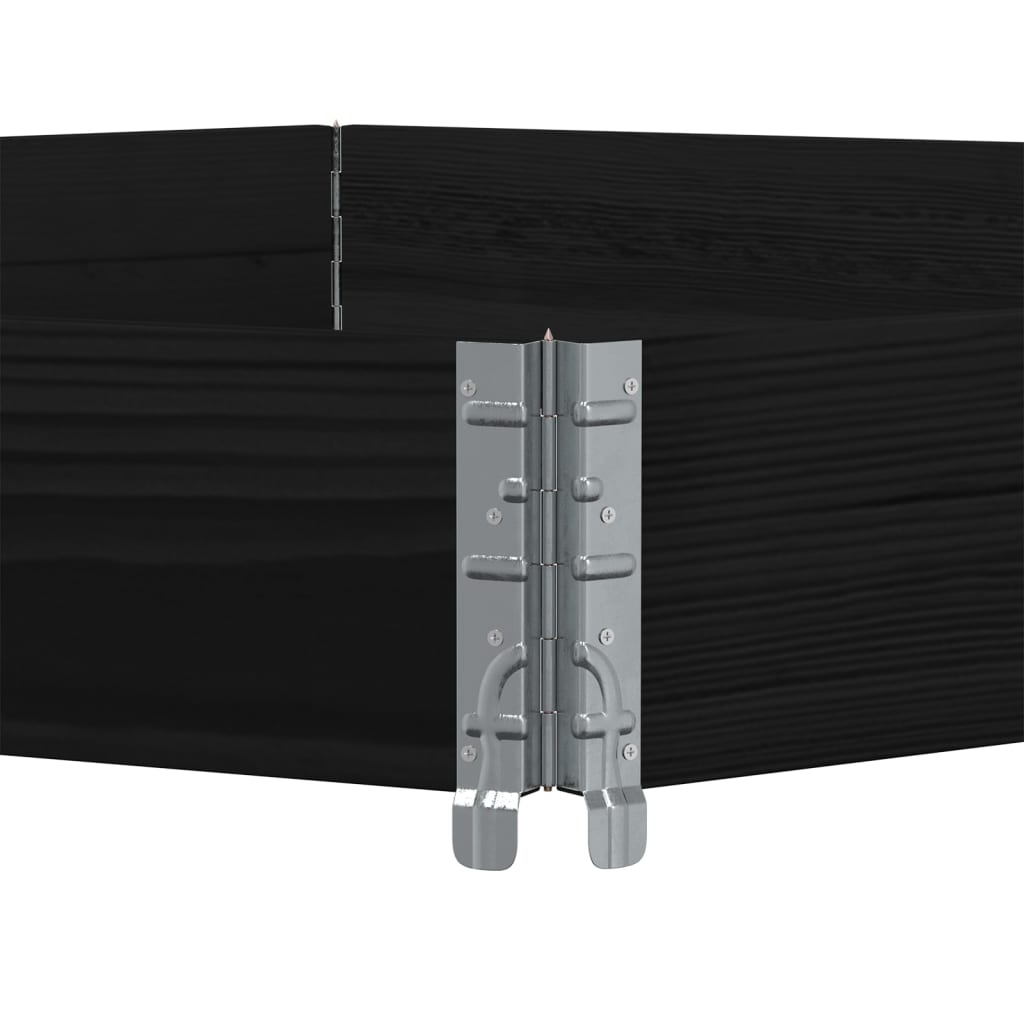 Fioriera Rialzata Esagonale Nera 160x160cm Legno di Pino - homemem39