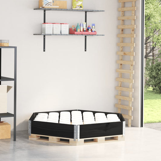Fioriera Rialzata Esagonale Nera 160x160cm Legno di Pino - homemem39