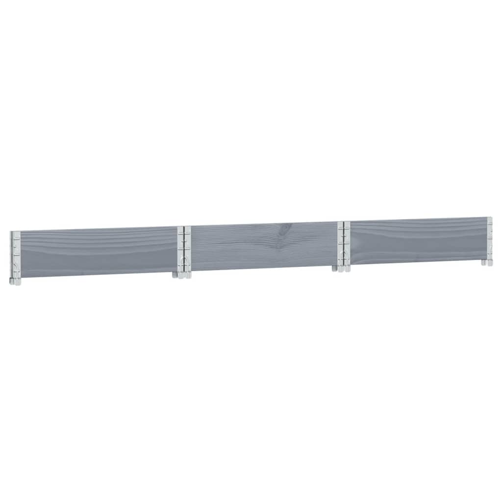 Fioriera Rialzata Esagonale Grigia 160x160cm Legno di Pino