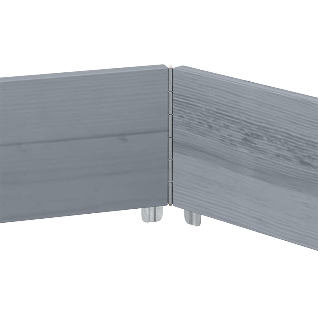 Fioriera Rialzata Esagonale Grigia 160x160cm Legno di Pino - homemem39