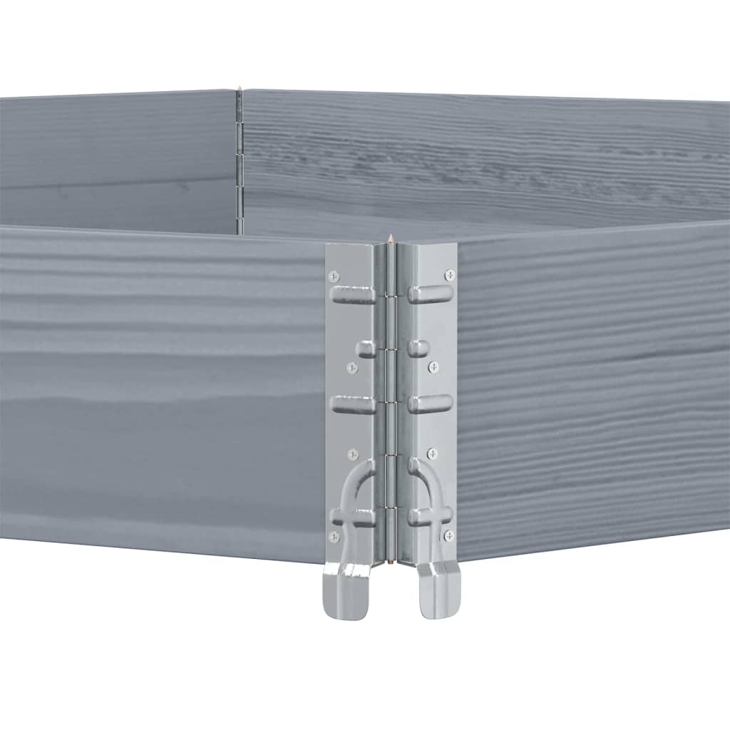 Fioriera Rialzata Esagonale Grigia 160x160cm Legno di Pino - homemem39