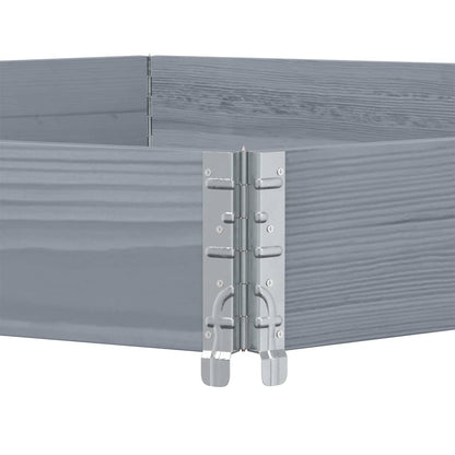 Fioriera Rialzata Esagonale Grigia 160x160cm Legno di Pino - homemem39