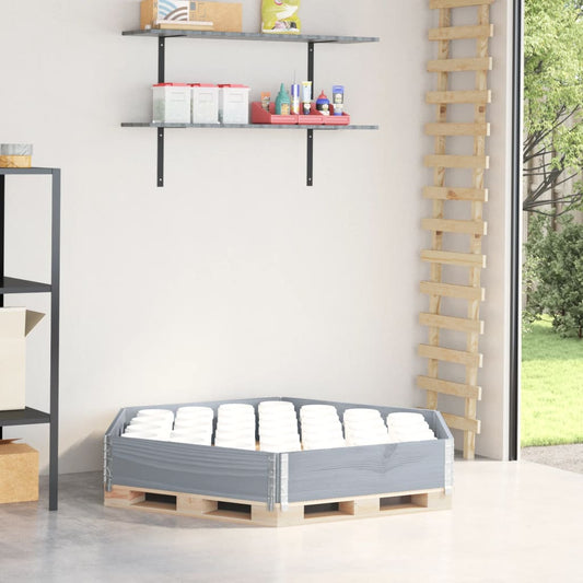 Fioriera Rialzata Esagonale Grigia 160x160cm Legno di Pino - homemem39