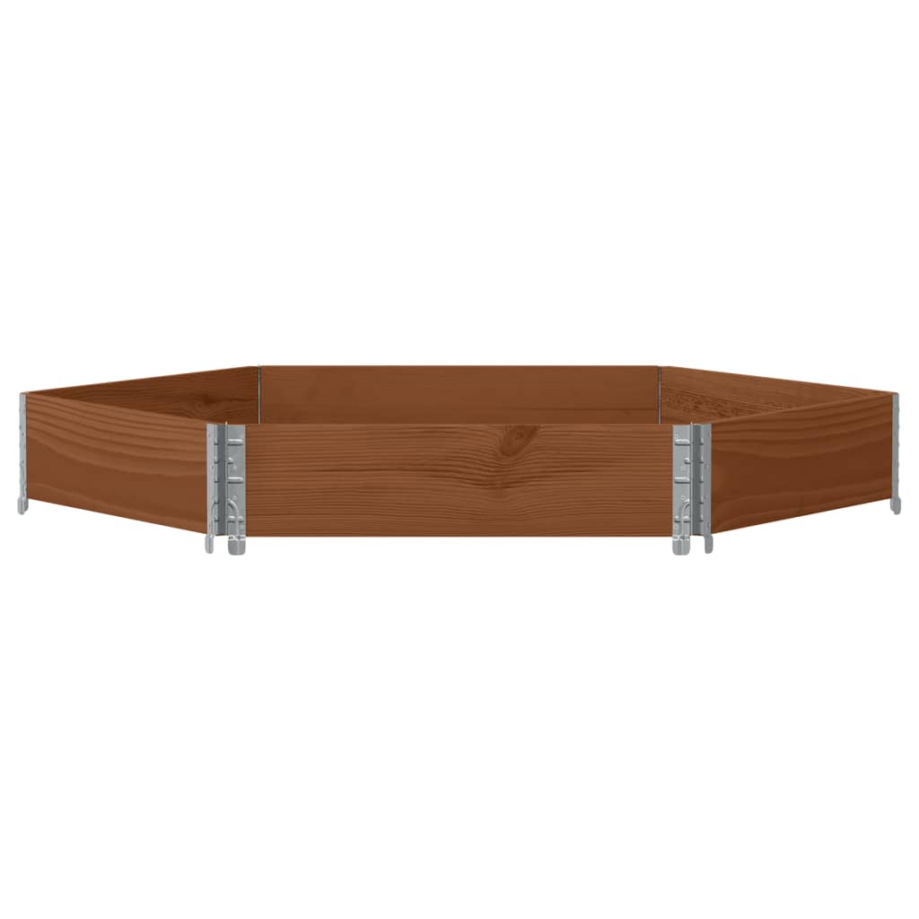 Fioriera Rialzata Esagonale Marrone 160x160 cm Legno di Pino - homemem39