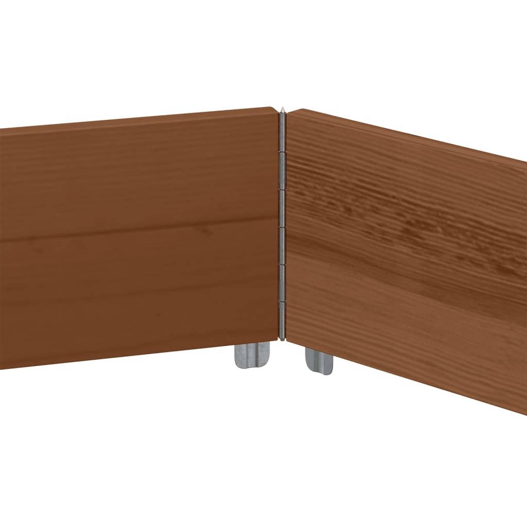 Fioriera Rialzata Esagonale Marrone 160x160 cm Legno di Pino - homemem39