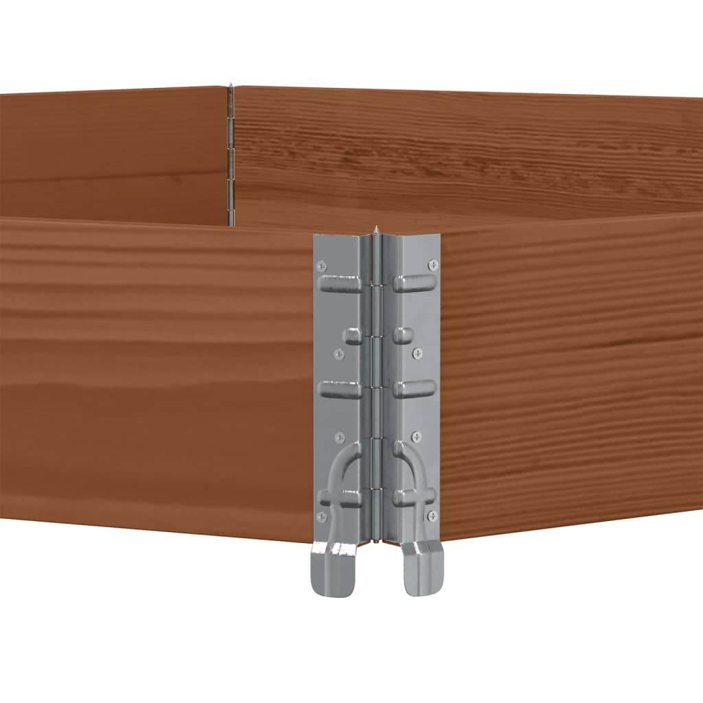 Fioriera Rialzata Esagonale Marrone 160x160 cm Legno di Pino - homemem39