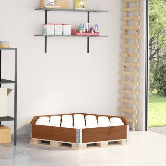 Fioriera Rialzata Esagonale Marrone 160x160 cm Legno di Pino - homemem39