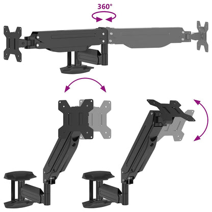 Supporto da Parete Monitor Schermo Max 27 Pollici Molla a Gas